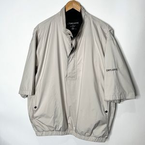 Footjoy Dryjoy Pullover 1/4 Zip Windbreaker Jacket Tan Men's Size L